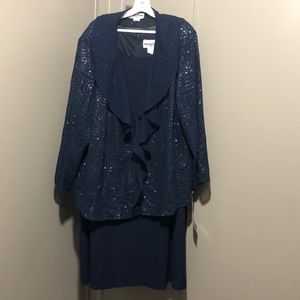 Another thyme jacket dress 30w navy nwt